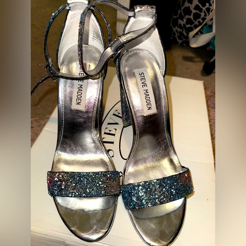 Steve Madden Black Glitter Women's Heels